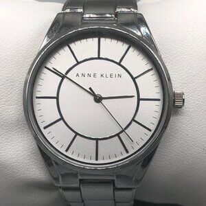 3/$30 Anne Klein Watch Women Silver Tone Water Resistant New Battery 6.75 Inch